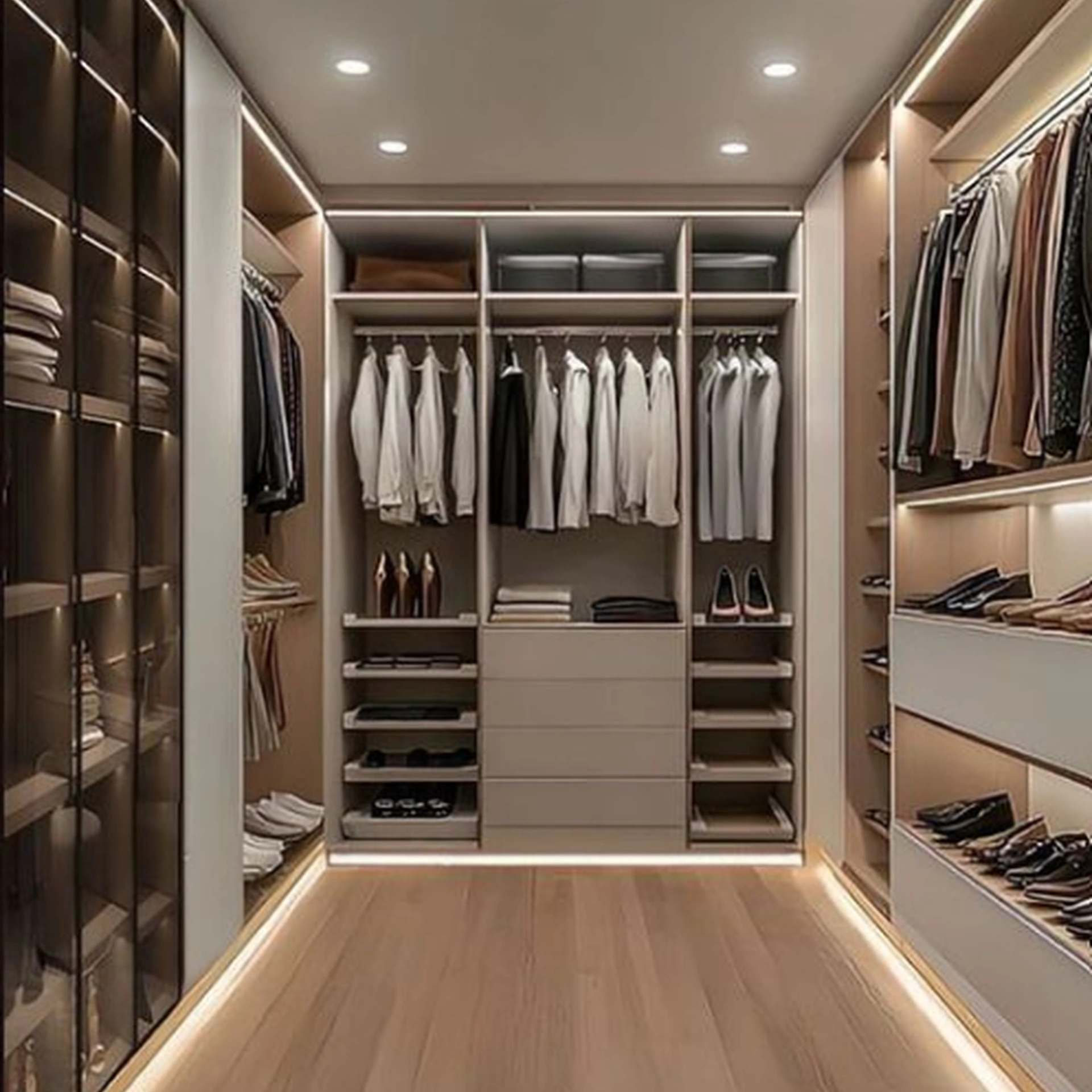 Walk-in closet premium madera y melamina